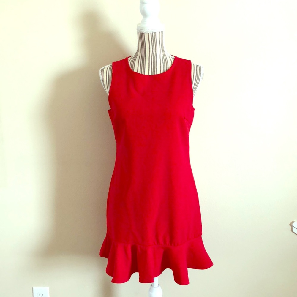 STUNNING Red Peplum Dress